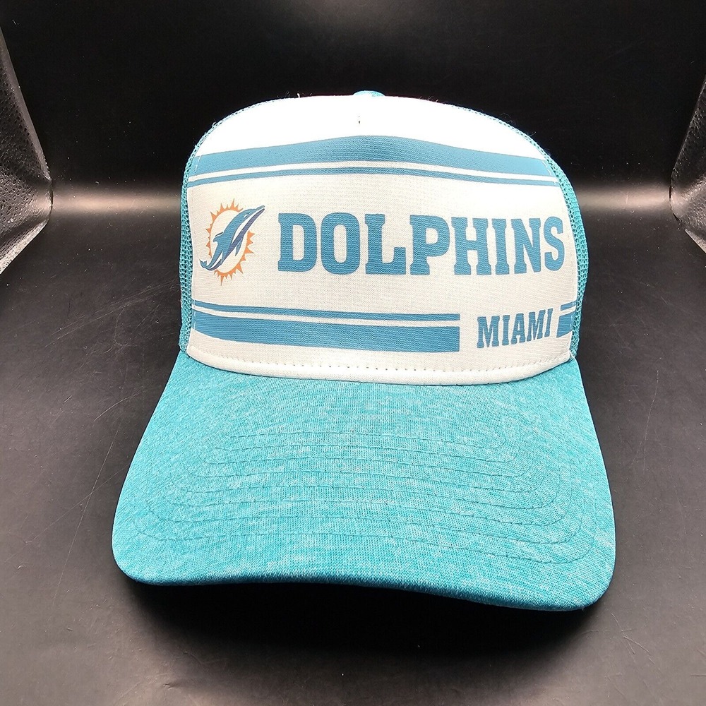 Miami Dolphins Hat Cap Trucker Mesh Snapback‎ Adjustable Aqua Throwback